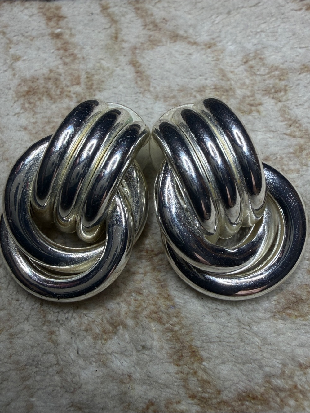 Vintage Napier 70s/80s Silver Tone Earrings